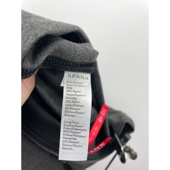 SPANX Leggings Womens XS Ankle Length Ponte Charcoal Heather High Rise NWT - Picture 8 of 8